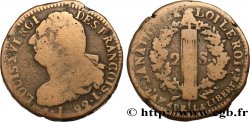 LOUIS XVI 2 sols dit au faisceau , type FRANÇOIS 1792 Limoges