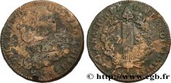 LOUIS XVI 2 sols dit au faisceau , type FRANÇOIS 1792 Bayonne