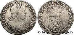LOUIS XIV THE SUN KING Demi-écu à la mèche longue 1654 Toulouse