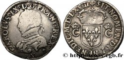 CHARLES IX Teston, 2e type 1568 (MDLXVIII) Valence ou Montauban