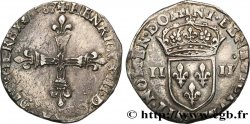 HENRY III Quart d écu, croix de face 1587 Paris