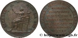 CONFIANCE (MONNAIES DE...) Monneron de 2 sols à la Liberté 1791 Birmingham, Soho
