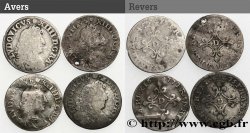 LOUIS XIV LE GRAND OU LE ROI SOLEIL Lot de quatre pièces de Quatre sols dits des traitants n.d. Vimy-en-Lyonnais (actuellement Neuville-sur-Saône)