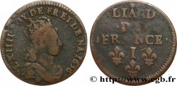 LOUIS XIV LE GRAND OU LE ROI SOLEIL Liard de cuivre, 2e type 1656 Limoges