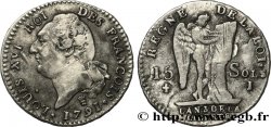 LOUIS XVI 15 sols dit  au génie , type FRANCOIS 1791 Limoges XF/VF