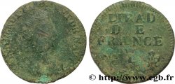LOUIS XIV THE SUN KING Liard, 3e type, buste âgé 1697 Lille