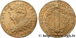 LOUIS XVI (MONARQUE CONSTITUTIONNEL)  2 sols dit  au faisceau , type FRANÇOIS 1791 Paris SPL