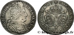LOUIS XIV THE SUN KING Écu aux trois couronnes 1709 La Rochelle