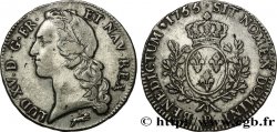 LOUIS XV DIT LE BIEN AIMÉ Écu aux branches d’olivier, tête ceinte d’un bandeau 1755 Orléans TTB