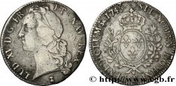 LOUIS XV THE BELOVED Écu dit au bandeau 1745 Nantes