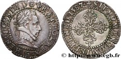 HENRI III Demi-franc au col plat 1587 Poitiers