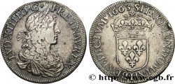 LOUIS XIV THE SUN KING Écu au buste juvénile, 1er type 1663 Bayonne