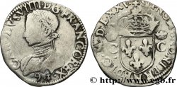 HENRY III. COINAGE AT THE NAME OF CHARLES IX Demi-teston, 2e type 1575 Rennes
