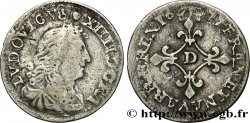 LOUIS XIV THE SUN KING Quatre sols dits des traitants 1677 Vimy-en-Lyonnais (actuellement Neuville-sur-Saône)