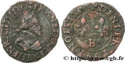 HENRY IV Denier tournois, type de Dieppe 1593 Dieppe VF