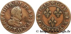 HENRY IV Double tournois, type de Nantes 1610 Nantes