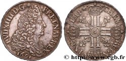 LOUIS XIV  THE SUN KING  Écu aux huit L, 1er type 1691 Rennes AU