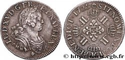 LOUIS XV  THE WELL-BELOVED  Écu à la croix fleurdelisée couronnée et aux huit L 1725 Bordeaux XF