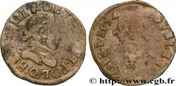 THE LEAGUE. COINAGE IN THE NAME OF HENRY III Double tournois, 2e type de Narbonne 1594 Narbonne