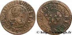 LOUIS XIII LE JUSTE Double tournois, 16e type de Tours 1638 Tours