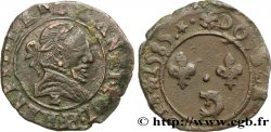 HENRY III Double tournois, 2e type du Dauphiné 1585 Grenoble