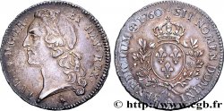 LOUIS XV DIT LE BIEN AIMÉ Écu aux branches d’olivier, tête ceinte d’un bandeau 1760 Paris TTB+