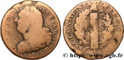 LOUIS XVI 2 sols dit au faisceau , type FRANÇAIS 1793 Strasbourg