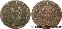 LOUIS XIII Double tournois, type de Warin 1643