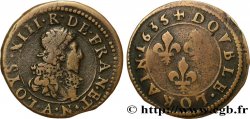 LOUIS XIII Double lorrain, type 4 1635 Stenay