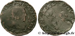 LOUIS XIII Double lorrain au buste vieilli, type 12 1639 Stenay