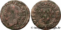 LOUIS XIII LE JUSTE Double tournois, type de Warin 1643 Lyon