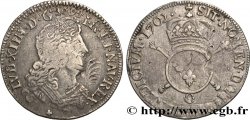 LOUIS XIV THE SUN KING Quart d écu aux insignes 1702 Riom
