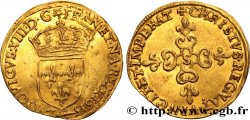 LOUIS XIII Écu d or au soleil, 1er type 1615 Troyes