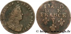LOUIS XIV LE GRAND OU LE ROI SOLEIL Liard, 3e type, buste âgé 1699 Lille