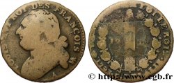 LOUIS XVI (MONARQUE CONSTITUTIONNEL) 12 deniers dit au faisceau , type FRANÇOIS 1793 Paris