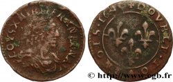 LOUIS XIII LE JUSTE Double tournois au grand buste viril drapé 1640 Ateliers de l’axe Loire-Rhône