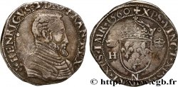 FRANCIS II. COINAGE AT THE NAME OF HENRY II Teston à la tête nue, 6e type 1560 Montpellier