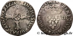 HENRY IV Huitième d écu, croix feuillue de face s.d. Rennes