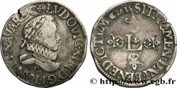 LOUIS XIII LE JUSTE Demi-franc au grand buste lauré et au col fraisé 1615 Saint-Lô TTB