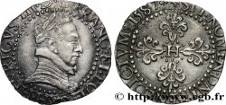 HENRI III Demi-franc au col plat 1587 La Rochelle