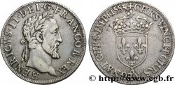 HENRY II Teston à la tête laurée, fabriqué au moulin 1553 Paris, Moulin des Étuves