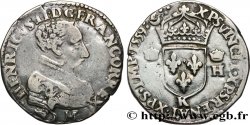 FRANÇOIS II. MONNAYAGE AU NOM D HENRI II Teston à la tête nue, 3e type 1559 Bordeaux TB+