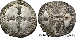 HENRI IV LE GRAND Quart d écu, croix feuillue de face 1603 Nantes