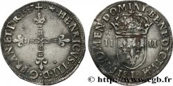 HENRY III Quart d écu, croix de face 1587 Limoges
