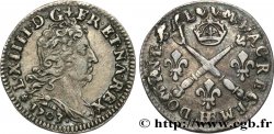 LOUIS XIV THE SUN KING Cinq sols aux insignes 1703 Strasbourg