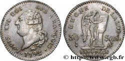 LOUIS XVI (MONARQUE CONSTITUTIONNEL)  30 sols dit  au génie , type FRANÇOIS 1792 Paris SUP/TTB+
