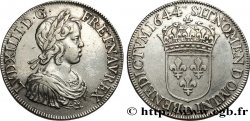LOUIS XIV  THE SUN KING  Écu, portrait à la mèche courte 1644 Lyon AU