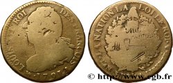 LOUIS XVI (MONARQUE CONSTITUTIONNEL) 2 sols dit au faisceau , type FRANÇOIS 1791 Paris