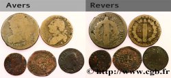 LOTES Lot de cinq monnaies royales et révolutionnaires n.d. Ateliers divers