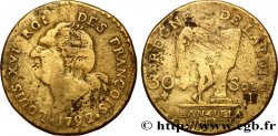 LOUIS XVI 30 sols dit au génie , type FRANÇOIS, faux d’époque 1792 Limoges